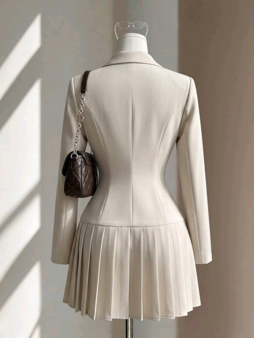 Women's Autumn New Linen-Colored Elegant Preppy Style Long Sleeve - Picture 2 of 4